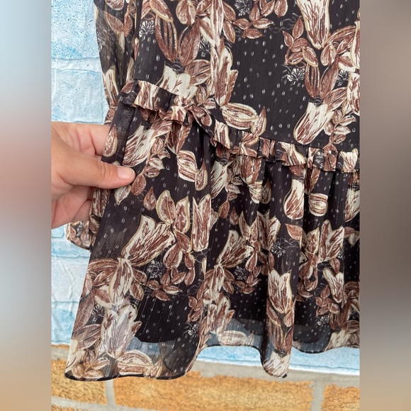 ARIAS NEW YORK METALLIC RUFFLE MINI DRESS SIZE 4 - Picture 3 of 13